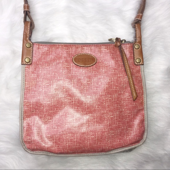 Fossil Handbags - Fossil crosshatch bird print purse crossbody bag